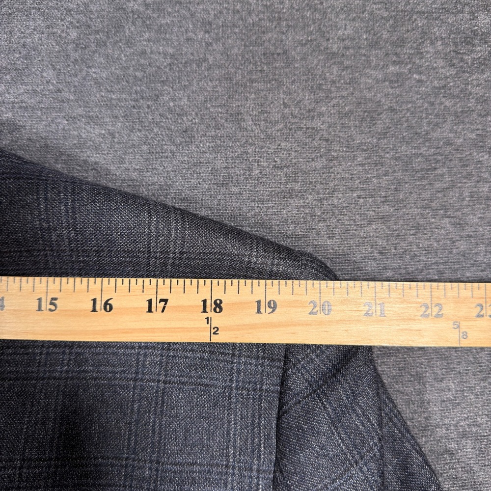 Jos. A. Bank Blazer Mens 42R Gray Plaid Silk Wool Traveler Summer Sport Coat - Picture 8 of 12